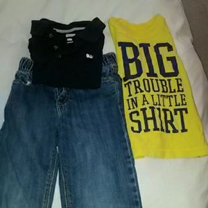 Old Navy blue and yellow clothing